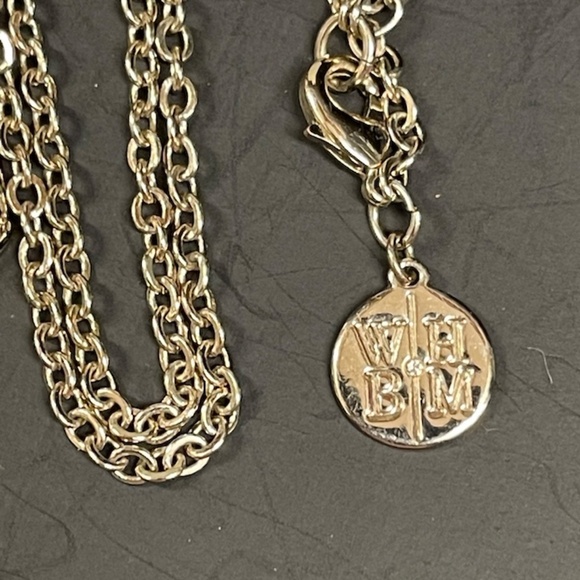 WHBM White House Black Market Mother of Pearl Pendant Vintage Necklace - Picture 4 of 6